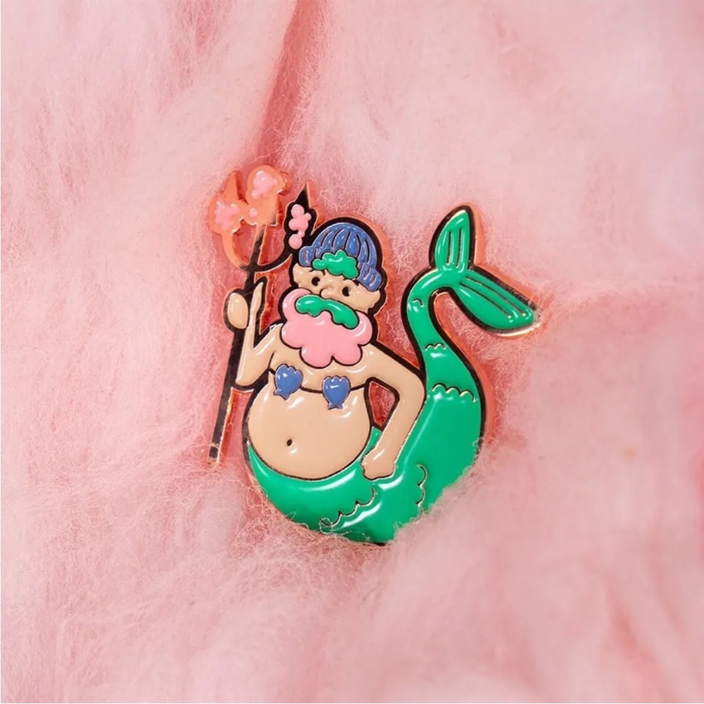 New Good Mythical Morning GMM Cotton Candy Randy Mermandy Pin of the Month